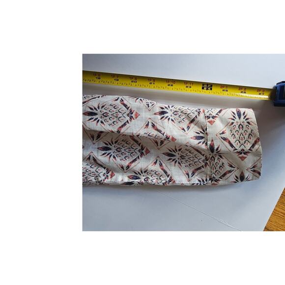 Linen Club Room Luxury Mens Pineapple 100% Linen Button-Down Shirt , Sz S - Picture 8 of 8